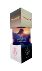 Referência visual de Totem em cubos