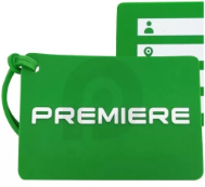 Referência visual de Tag de mala emborrachada