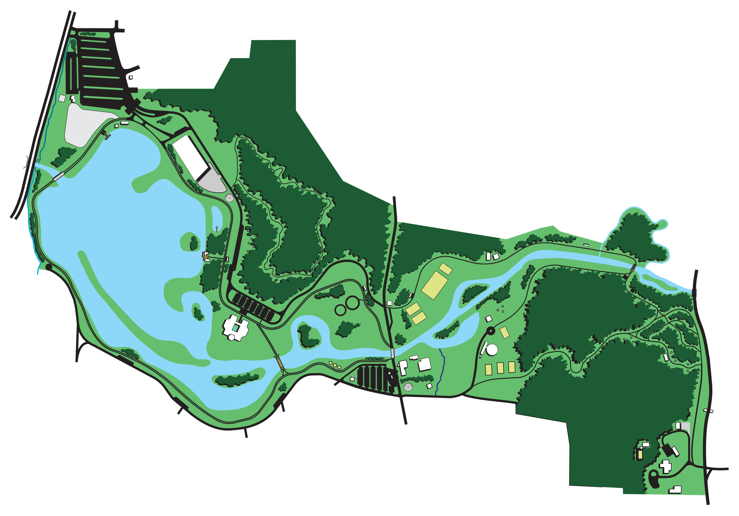Mapa ilustrado de Parque Barigui