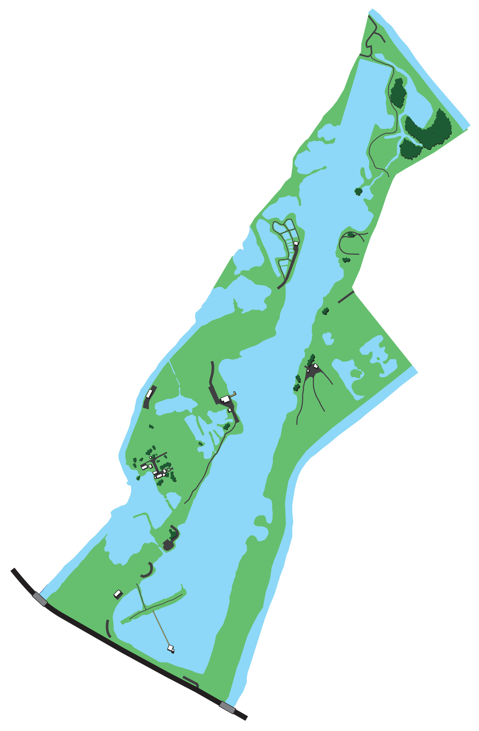 Mapa ilustrado de Parque Náutico
