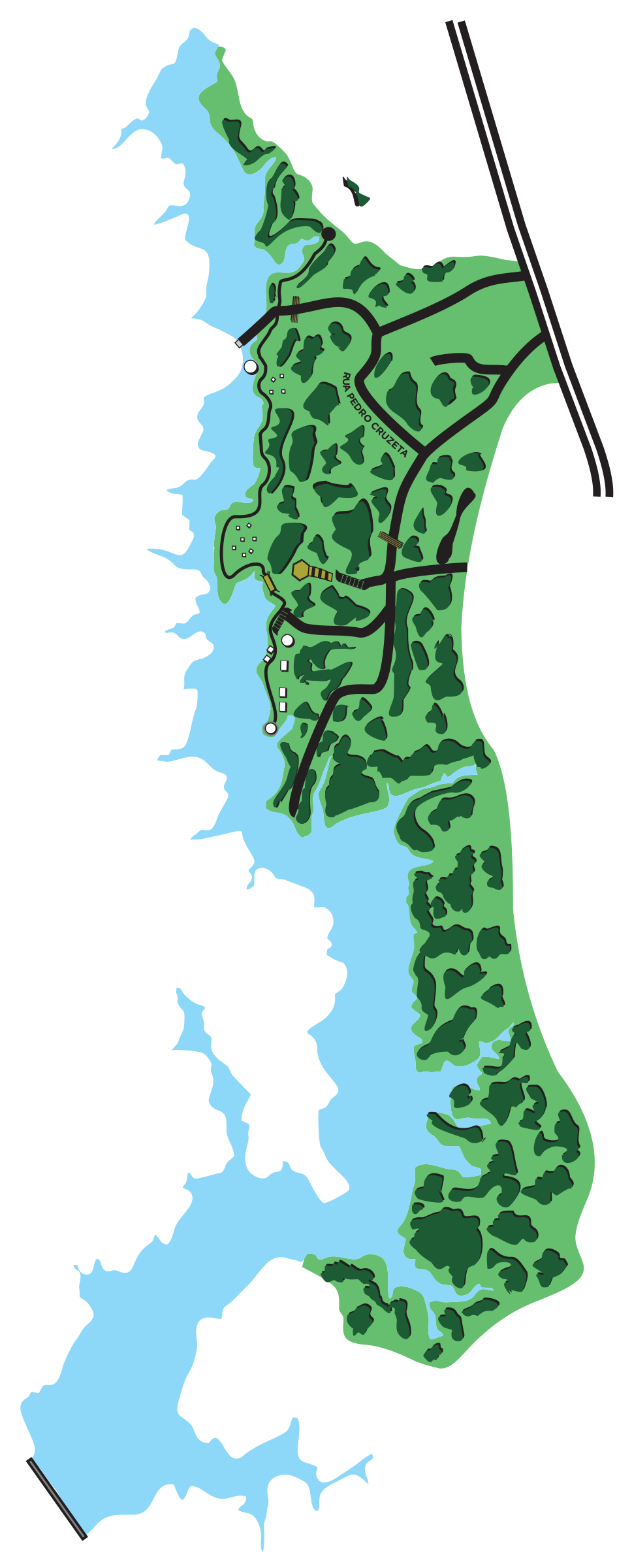 Mapa ilustrado de Parque Passaúna