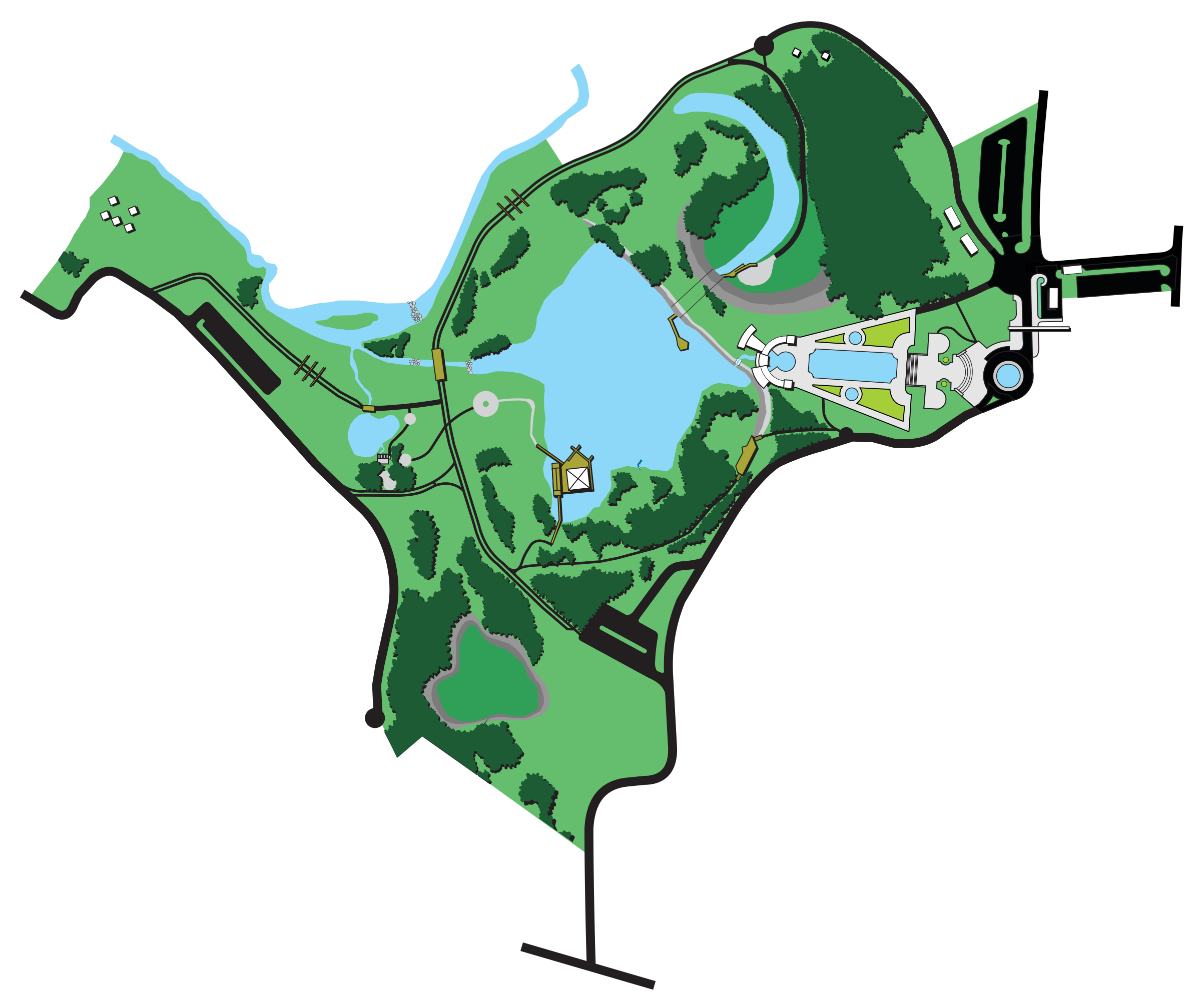 Mapa ilustrado de Parque Tanguá