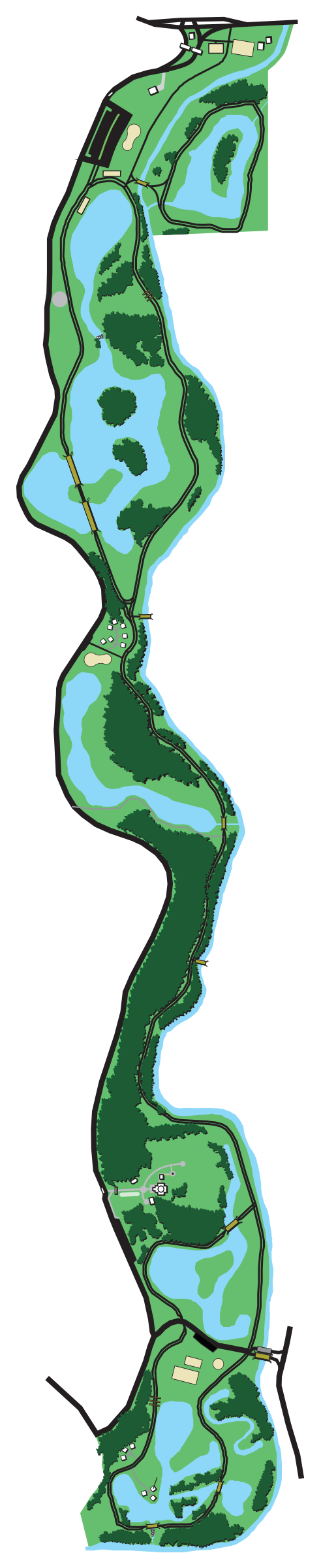 Mapa ilustrado de Parque Tingui